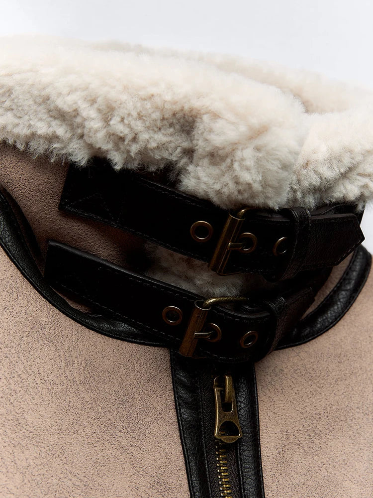 The Avielle Cropped Sherpa Jacket