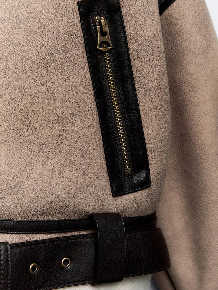 The Avielle Cropped Sherpa Jacket